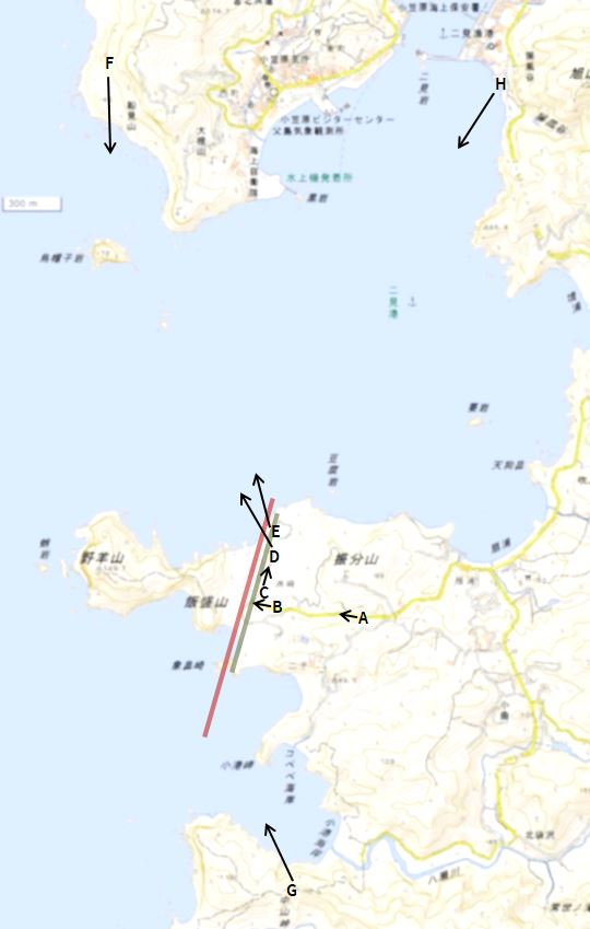 小笠原空港予定地の位置図